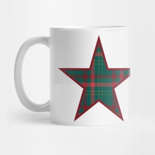 Maroon and green plaid star Mug